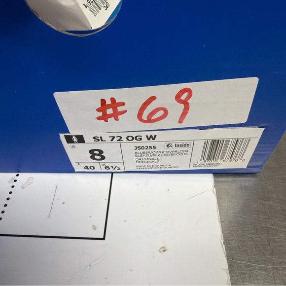 Women's Adidas SL 72 OG "Blue Bird Off White" Colorway Size 8.0 Authentic - Picture 5 of 5